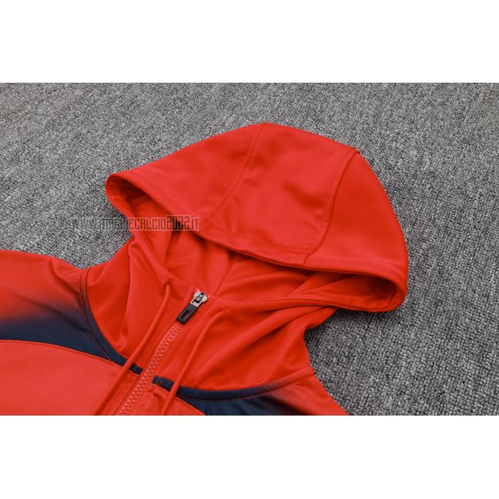 Tuta da Track de Felpa del Paris Saint-Germain 2023-2024 Rosso y Blu